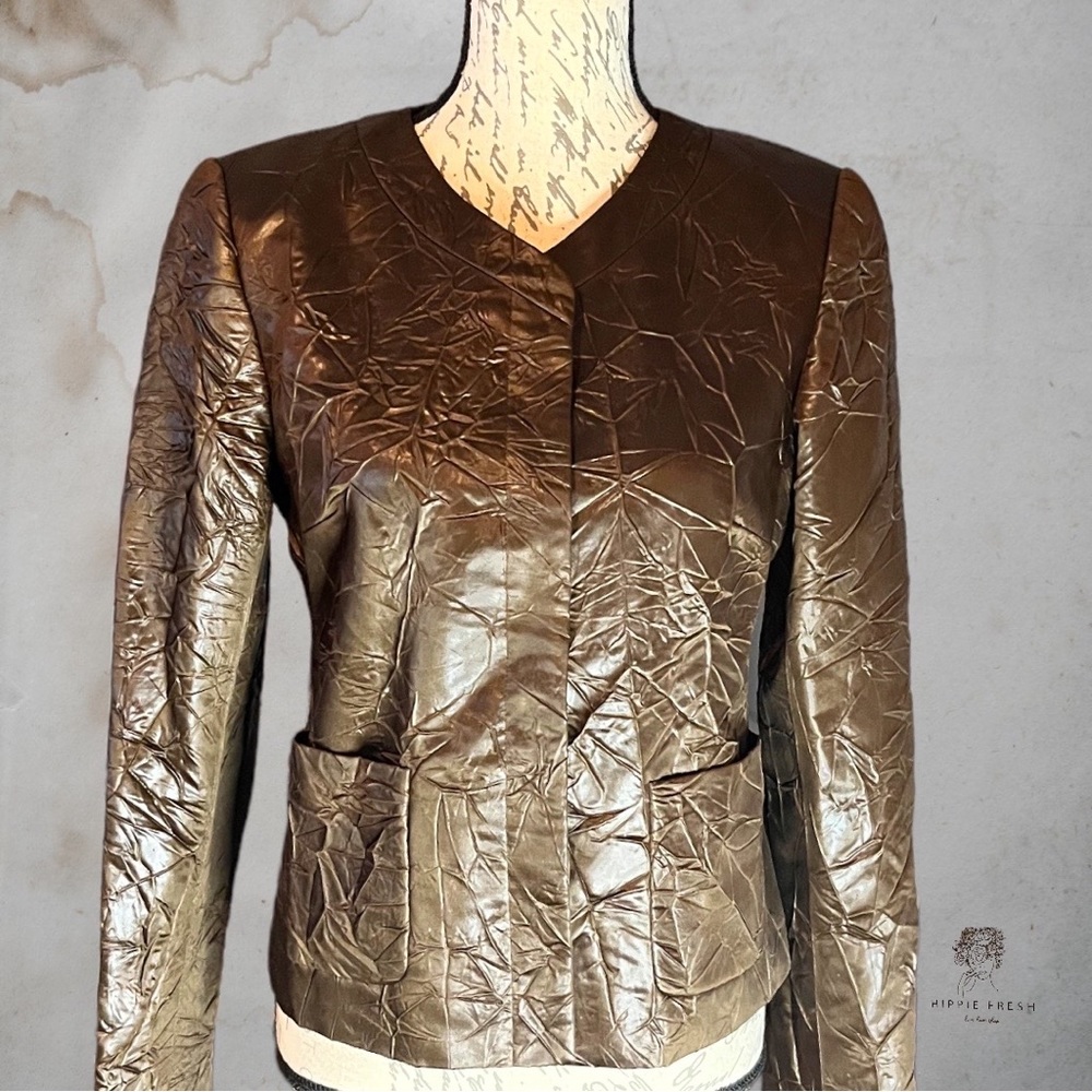 Lafayette New York 148 Brown Textured Jacket Size 2
